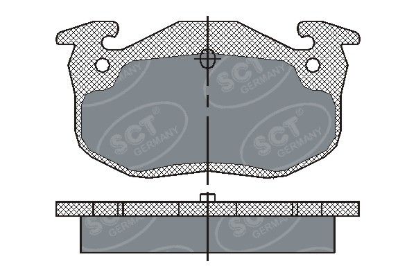 SCT GERMANY Комплект тормозных колодок, дисковый тормоз SP 190 PR